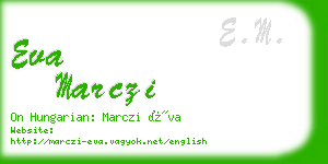 eva marczi business card